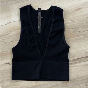 Black Longline Bralette Top